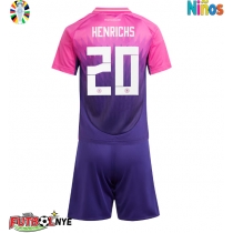 Camiseta Alemania Benjamin Henrichs #20 Visitante Equipación para niños Eurocopa 2024 manga corta (+ pantalones cortos)